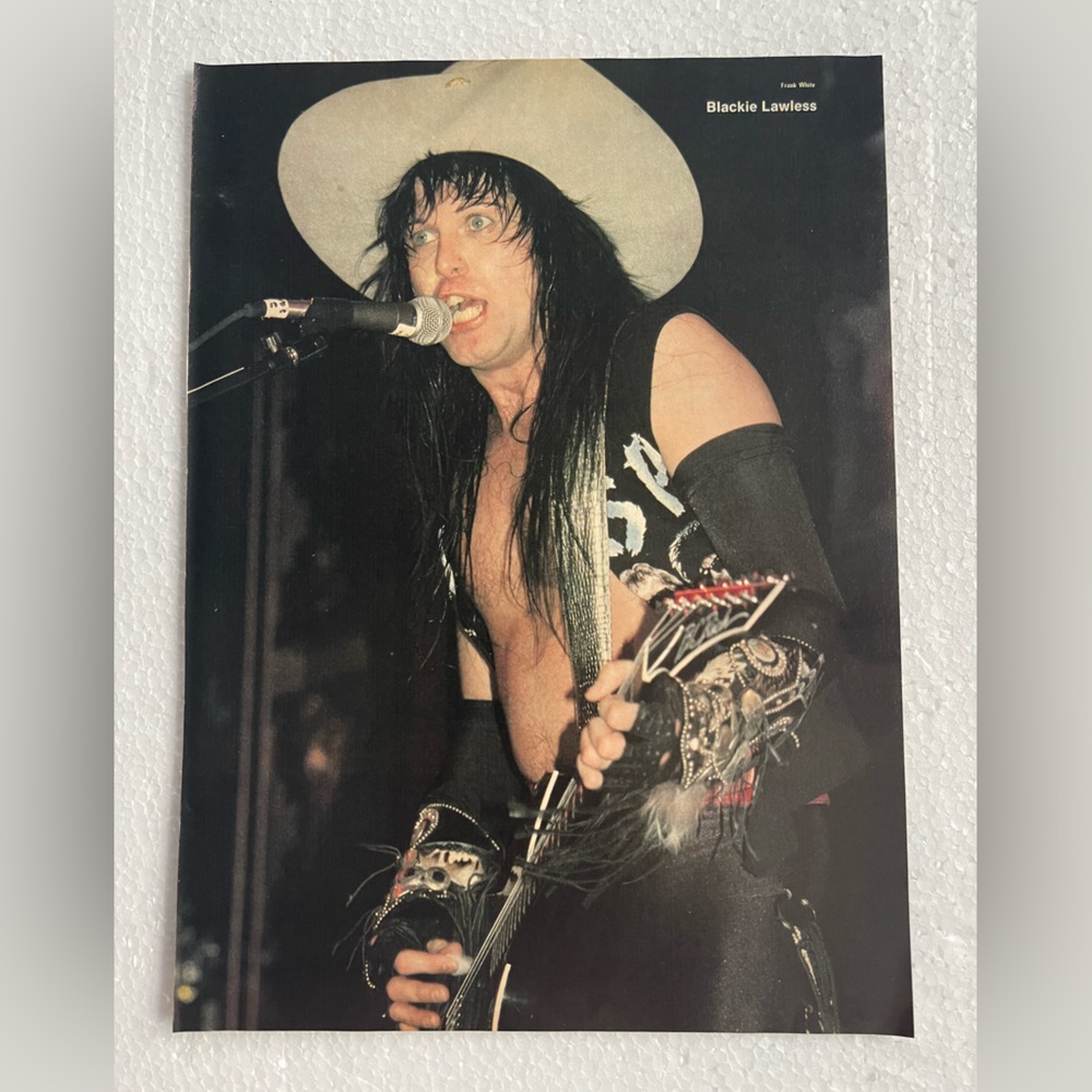 Vintage W.A.S.P. Blackie Lawless pinup